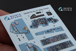 Su-27 3D-Printed & coloured Interior on decal paper (for KittyHawk kit)