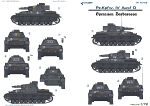 Decal 1/72 Pz.Kpfw. IV Ausf.D Operation Barbarossa (Colibri Decals)