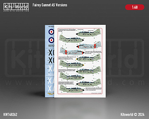 Decal 1/48 Fairey Gannet AS.1/AS.4/AS.6/T.5/COD.4 (Kits-World)