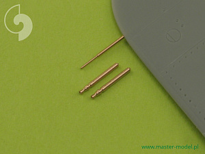 Aircraft detailing sets (brass) 1/72 Messerschmitt Bf-109F/Bf-109G-1/Bf-109G-4 armament set (MG.17 tips) and Pitot Tube 
