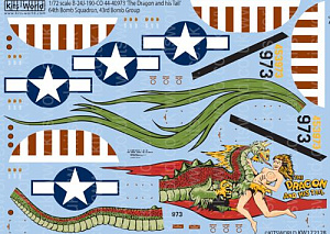 Decal 1/72 Consolidated B-24J Liberator 'Dragon and his Tail' (Kits-World)