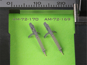 Aircraft detailing sets (resin) 1/72 German WW I machine gun Spandau LMG 08/15 (2 pcs) - with LONG charging handle - complete guns incl. 3D resin & brass parts