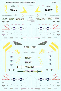 Decal 1/72 Boeing F/A-18E F/A-18F Super Hornets (2) (Microscale)