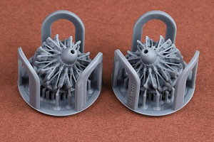 Additions (3D resin printing) 1/72 Gnome-Rhone 14N/K engine x 2 (3D-Printed)