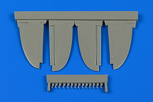 Additions (3D resin printing) 1/48 Macchi C.202 (late version) control surfaces (designed to be used with Eduard kits and Hasegawa kits