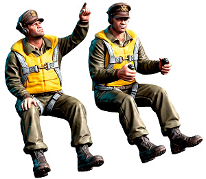 Addition (resin) 1/48US WWII Bomber Pilot and Co-Pilot (2 Figures) (SX-Art)