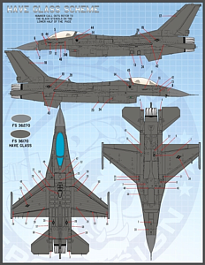 Decal 1/48 Lockheed-Martin F-16 Stencils (LATE) [F-16C F-16D] (Furball Aero-Design)
