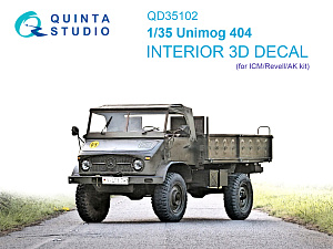 Unimog 404 3D-Printed & coloured Interior on decal paper (ICM)