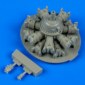 Additions (3D resin printing) 1/48 Curtiss SB2C-1C/SBC-4 Helldiver engine (designed to be used with Accurate Miniatures and Revell kits) 