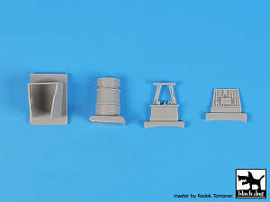 Additions (3D resin printing) 1/48 Douglas A-4 Skyhawk wheel bays + engine (designed to be used with Hobby Boss kits) 