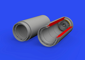 Additions (3D resin printing) 1/48 Mikoyan MiG-19 exhaust nozzles (designed to be used with Eduard kits and Trumpeter kits)