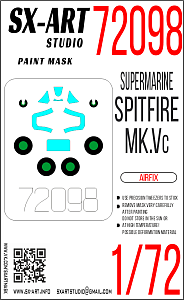 Paint Mask 1/72 Supermarine Spitfire Mk.Vc (Airfix)