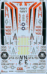 Decal 1/48 McDonnell-Douglas F/A-18C Hornet (2) (CAM)