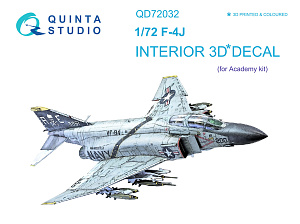 F-4J 3D-Printed & coloured Interior on decal paper (for Academy kit)