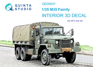 M35 Family 3D-Printed & coloured Interior on decal paper (AFV club)