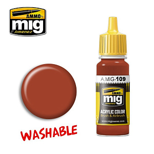 Acrylic paint WASHABLE RUST (Ammo Mig) (17ml) 