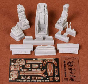 Additions (3D resin printing) 1/48 Dassault_Mirage 5 cockpit set (designed to be used with Kinetic Model kits)