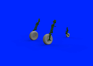 Additions (3D resin printing) 1/48 Hawker Tempest Mk.V early late wheels with weighted tyre effect - 4 spoke w/pattern (designed to be used with Eduard kits) 