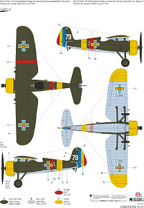 Model kit 1/72 PZL P.11F In Rumania (Frrom-Azur)