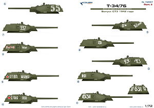 Decal 1/72 Т-34/76 factory STZ mod. 1942 (Part II) (Colibri Decals)