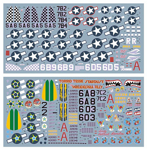 Decal 1/72 350th Fighter Group: P-39 & P-47s over Africa nad Italy) (DK Decals)