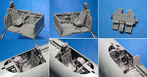Additions (3D resin printing) 1/48P-47N Cockpit (for Academy) (Vector) 