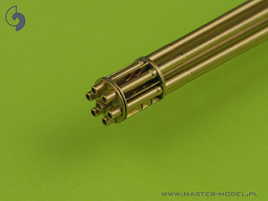 Aircraft detailing sets (brass) 1/32 M61 A1 Vulcan - Six-barrelled rotary 20mm cannon - turned barrels with etched barrel clamps 