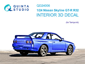 Nissan Skyline GT-R R32 3D-Printed & coloured Interior on decal paper (Tamiya)