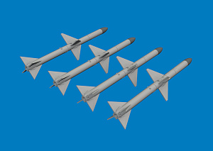 Additions (3D resin printing) 1/72 Brassin set - air-to-air missile AIM-7M