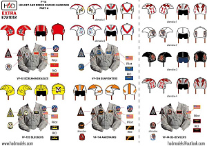 Decal 1/48 F-14 Helmet & dress sewing markings Vol.4 (HAD)