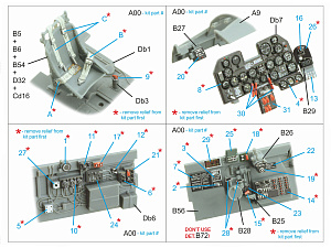 P-47 D-30 3D-Printed & coloured Interior on decal paper (Miniart)