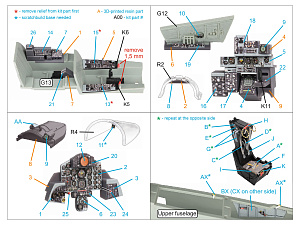 F-4N Phantom II 3D-Printed & coloured Interior on decal paper (Academy) (with 3D-printed resin parts)