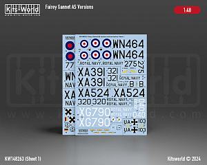 Decal 1/48 Fairey Gannet AS.1/AS.4/T.2/T.5/ECM.4 (Kits-World)