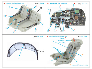 A-6E TRAM Intruder 3D-Printed & coloured Interior on decal paper (Fujimi)