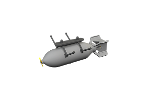 Additions (3D resin printing) 1/72 Bell P-39Q Airacobra 500lb bomb 3D-Printed (designed to be used with Arma Hobby kits)