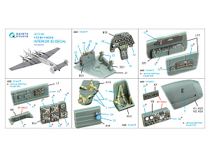 Bf 110G2/4 3D-Printed & coloured Interior on decal paper (Eduard)