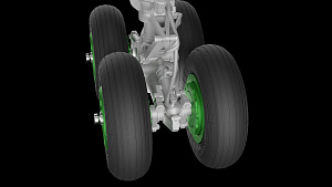 Additions (3D resin printing) 1/72 Ilyushin IL-18, Il-20, Il-22, Il-38 Landing gears with wheels (designed to be used with A-Model kits)