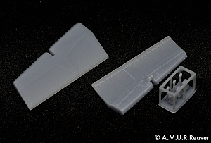 Additions (3D resin printing) 1/48 Ailerons for the MiG-29 9-12 (A.M.U.R.Reaver)