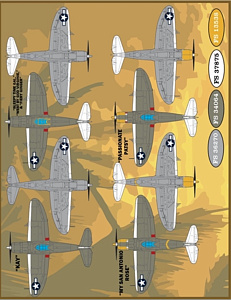 Decal 1/48 Colors & Markings of Republic P-47s Thunderbolts Part 3t (Furball Aero-Design)