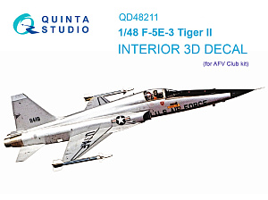 F-5E-3 Tiger II 3D-Printed & coloured Interior on decal paper (AFV Club)
