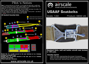 1/32 USAAF seatbelts WWII (Airscale)
