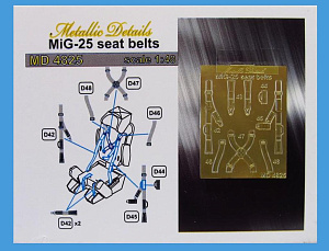 Photo Etching Kit Mikoyan MiG-25RBT/MiG-25RB/MiG-25PD/MiG-25RBF seatbelts (ICM) (Metallic Details)