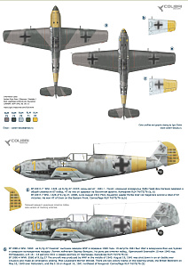 Decal 1/48 Bf-109 E III/JG 27 (Operation Barbarossa) (Colibri Decals)