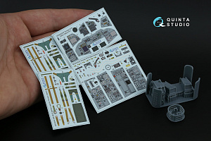 Tornado ECR Italian 3D-Printed & coloured Interior on decal paper (Italeri) (with 3D-printed resin parts)