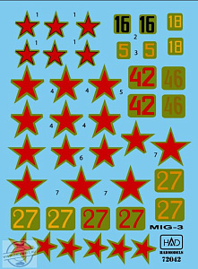 Decal 1/72 MiG-3 (5x Russian camo) Part 1 (HAD)