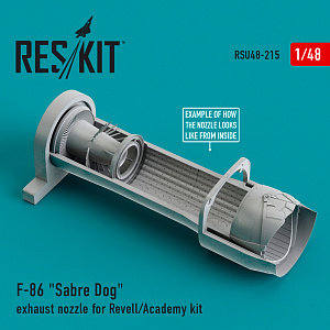 Additions (3D resin printing) 1/48 North-American F-86D Sabre Dog exhaust nozzle (ResKit)