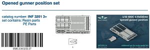 Additions (3D resin printing) 1/32 Opened gunner position set Curtiss SB2C-4 Helldiver (designed to be used with Infinity Models kits)