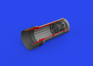 Additions (3D resin printing) 1/48 Lockheed F-104A/C Starfighter exhaust nozzle (3D-Printed) (designed to be used with Eduard and Kinetic Model kits)[F-104C]