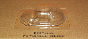 Vacu Canopy 1/48 Wellington Mk.I cockpit (TRUMP) (Rob Taurus)