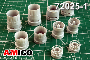 Additions (3D resin printing) 1/72 AL-41F1S Su-35S engine nozzle (Amigo Models)